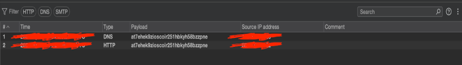 Callback in Burp Collaborator